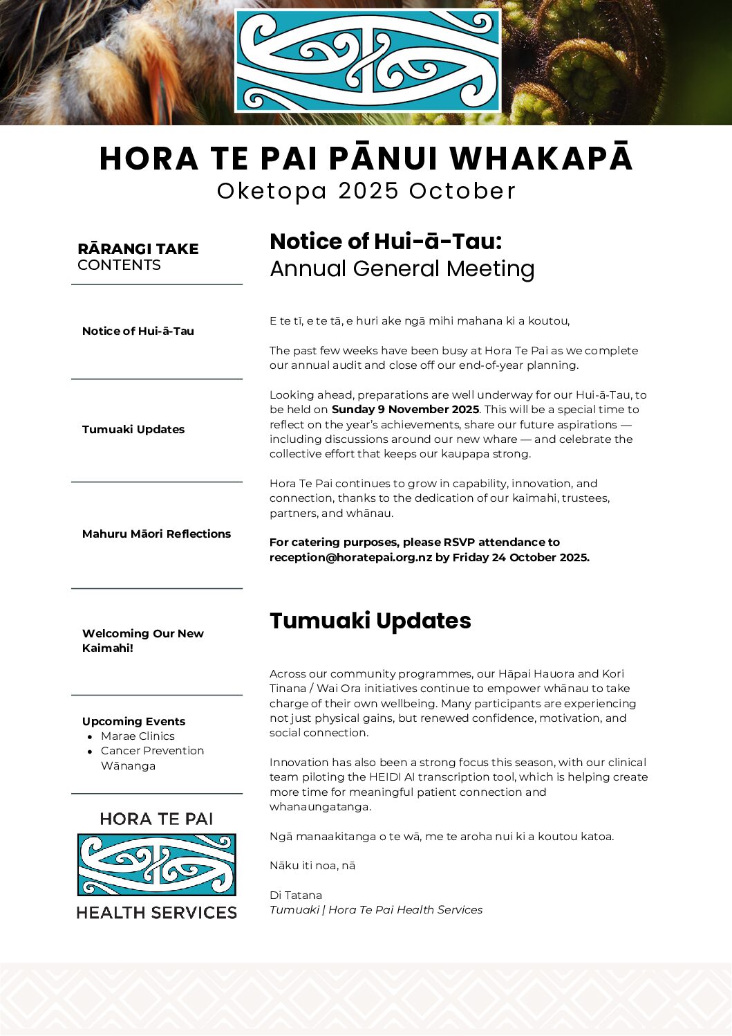 October Newsletter 2025